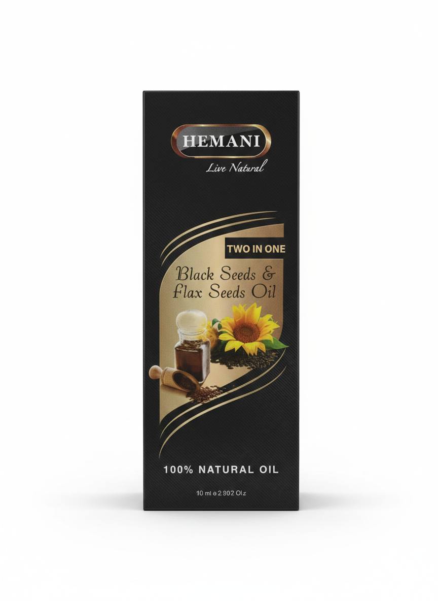 TWO IN ONE BLACK SEEDS AND FLAX SEEDS OIL